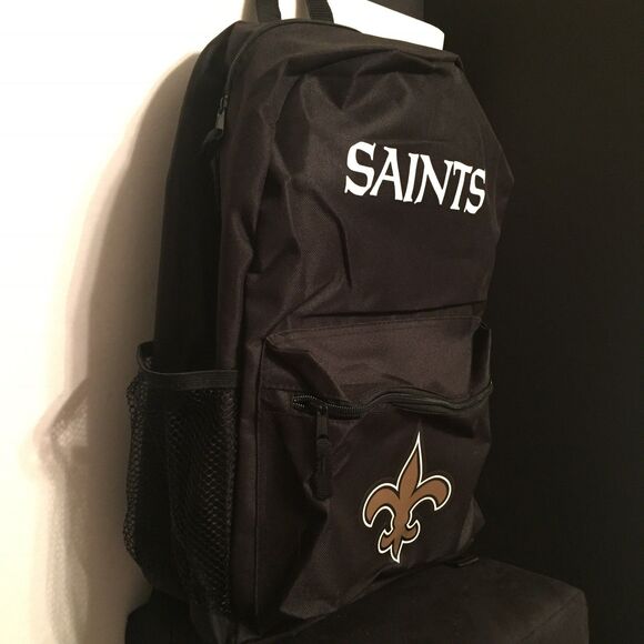 New Orleans Saints Backpack Medium School College Travel Overnight Trip Carryon - Picture 2 of 2